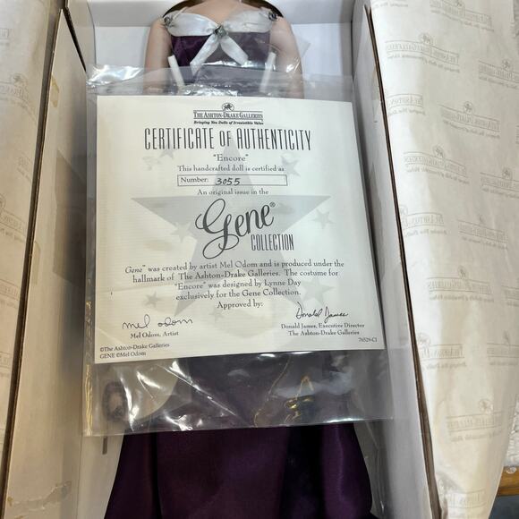 Encore Gene Marshall 16" Fashion Doll Ashton Drake Mel Odom COA Card Shipper - Picture 4 of 6